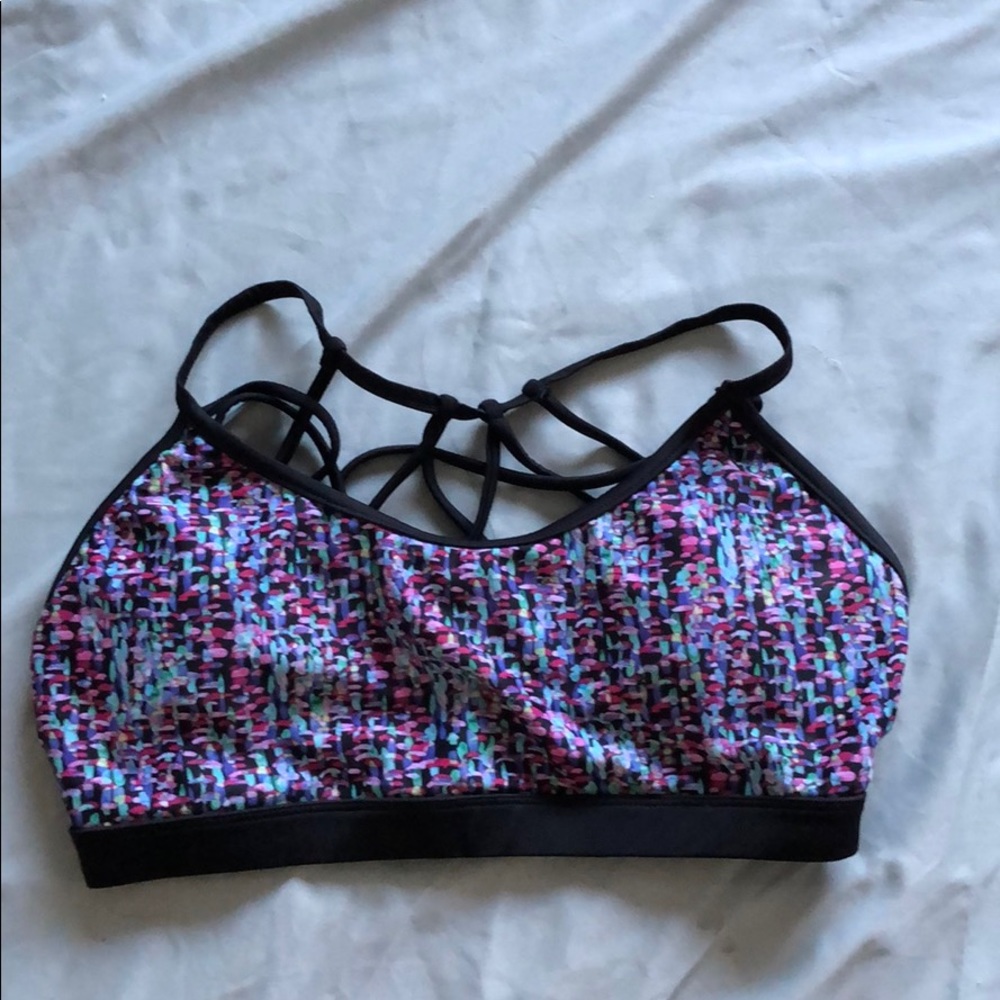Multi-Colored cross back bikini top